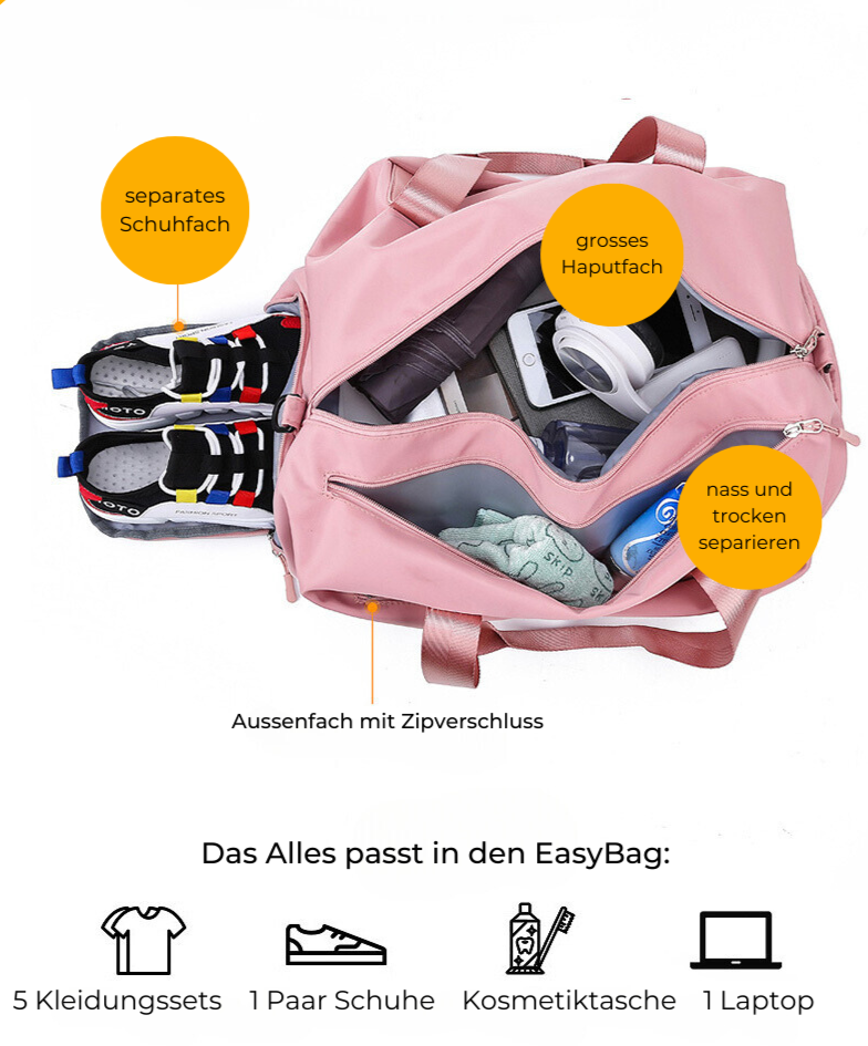 EasyBag - das Multitalent unter den Sport- und Reisetaschen